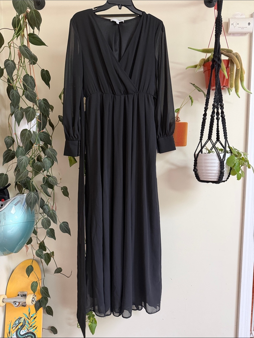 Baltic Born Black Long-Sleeve Maxi Dress